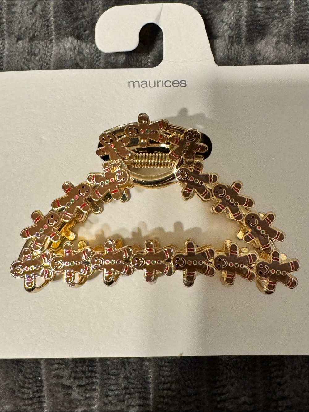 maurices Gold Gingerbread Chain Hair Claw